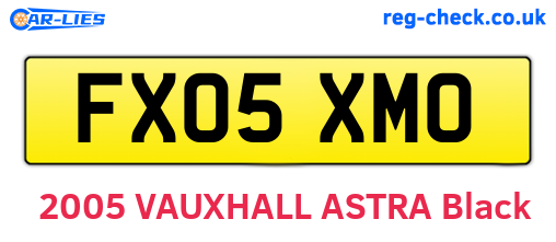 FX05XMO are the vehicle registration plates.