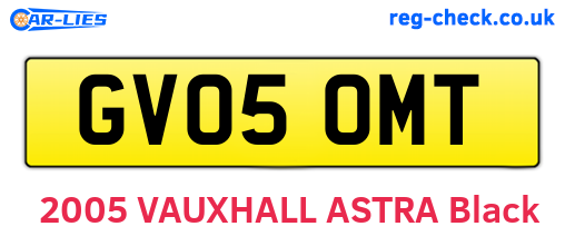 GV05OMT are the vehicle registration plates.