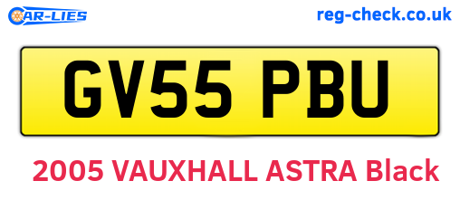 GV55PBU are the vehicle registration plates.
