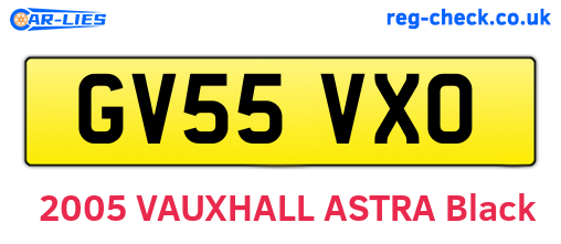 GV55VXO are the vehicle registration plates.