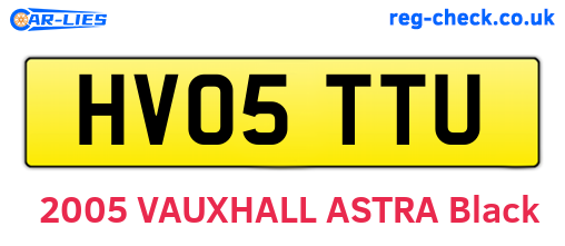 HV05TTU are the vehicle registration plates.