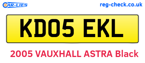 KD05EKL are the vehicle registration plates.