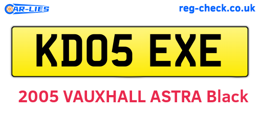 KD05EXE are the vehicle registration plates.