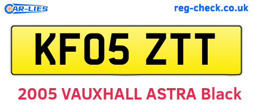 KF05ZTT are the vehicle registration plates.