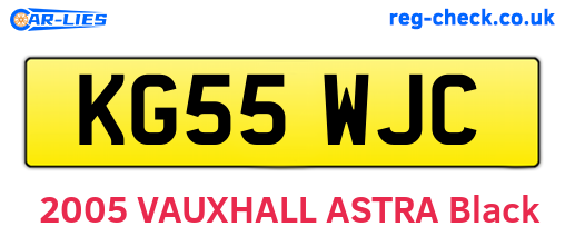 KG55WJC are the vehicle registration plates.