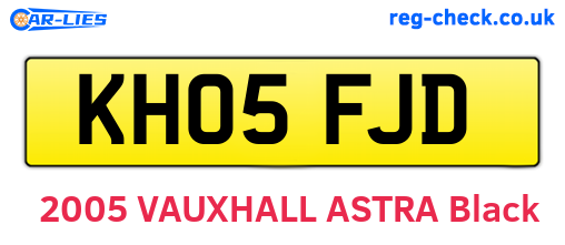KH05FJD are the vehicle registration plates.