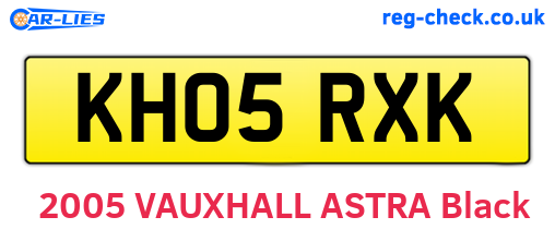 KH05RXK are the vehicle registration plates.
