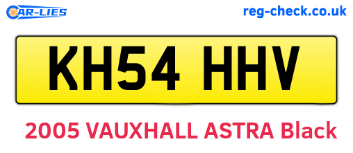 KH54HHV are the vehicle registration plates.