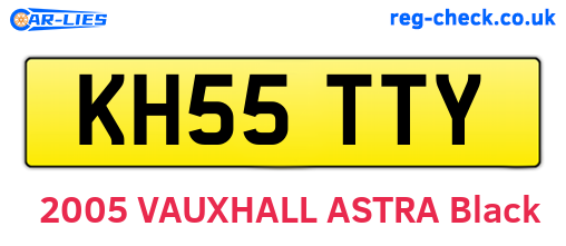 KH55TTY are the vehicle registration plates.