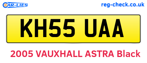 KH55UAA are the vehicle registration plates.