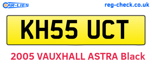 KH55UCT are the vehicle registration plates.