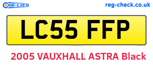 LC55FFP are the vehicle registration plates.