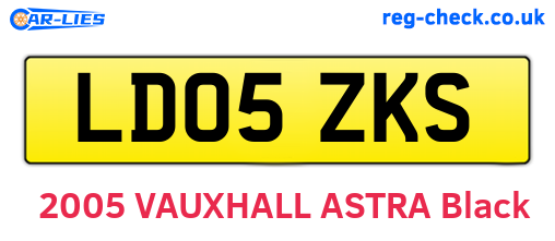 LD05ZKS are the vehicle registration plates.
