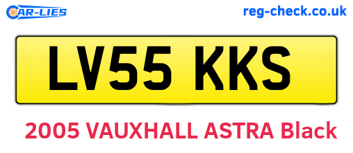 LV55KKS are the vehicle registration plates.