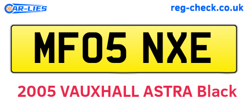 MF05NXE are the vehicle registration plates.