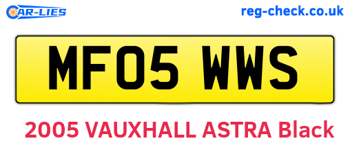 MF05WWS are the vehicle registration plates.