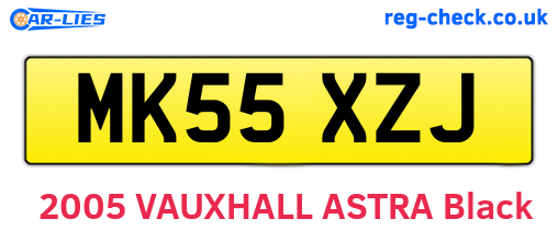 MK55XZJ are the vehicle registration plates.