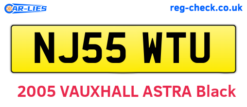 NJ55WTU are the vehicle registration plates.