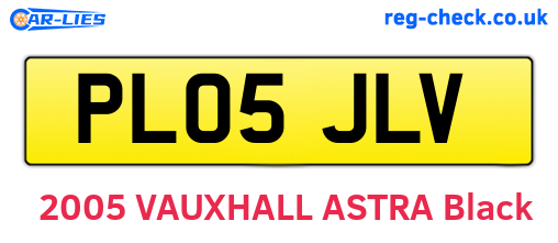 PL05JLV are the vehicle registration plates.