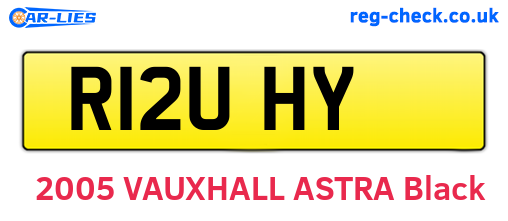 R12UHY are the vehicle registration plates.