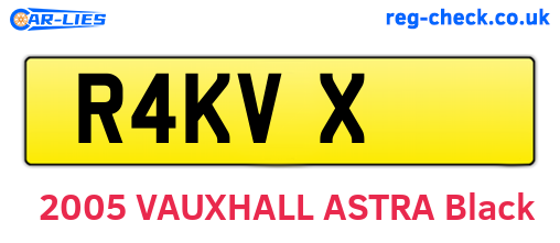 R4KVX are the vehicle registration plates.