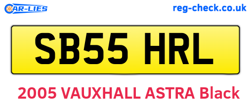 SB55HRL are the vehicle registration plates.