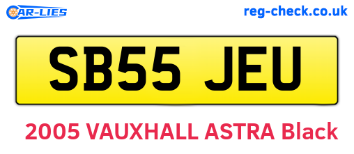 SB55JEU are the vehicle registration plates.