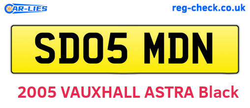 SD05MDN are the vehicle registration plates.