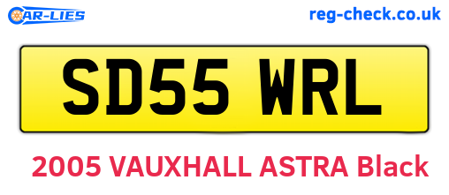 SD55WRL are the vehicle registration plates.