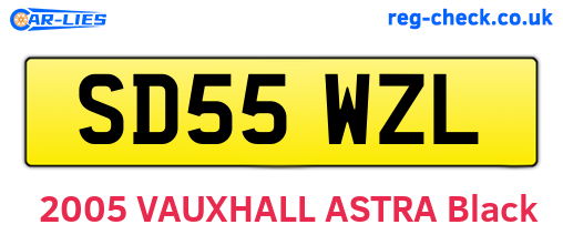 SD55WZL are the vehicle registration plates.