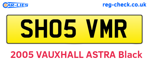 SH05VMR are the vehicle registration plates.