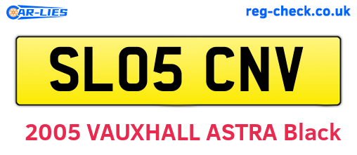 SL05CNV are the vehicle registration plates.