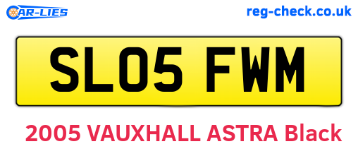 SL05FWM are the vehicle registration plates.