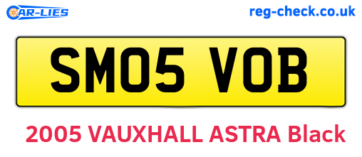 SM05VOB are the vehicle registration plates.