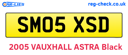 SM05XSD are the vehicle registration plates.