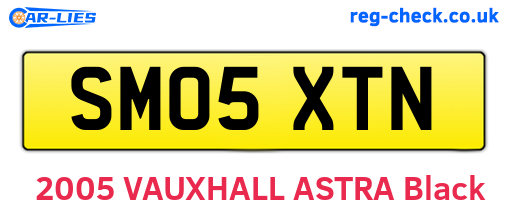 SM05XTN are the vehicle registration plates.