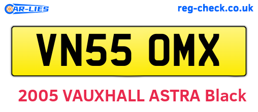 VN55OMX are the vehicle registration plates.