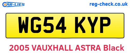 WG54KYP are the vehicle registration plates.