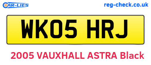 WK05HRJ are the vehicle registration plates.