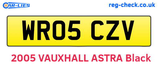 WR05CZV are the vehicle registration plates.