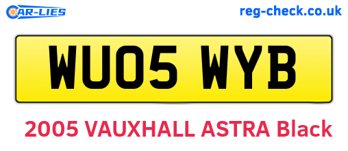 WU05WYB are the vehicle registration plates.