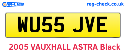 WU55JVE are the vehicle registration plates.