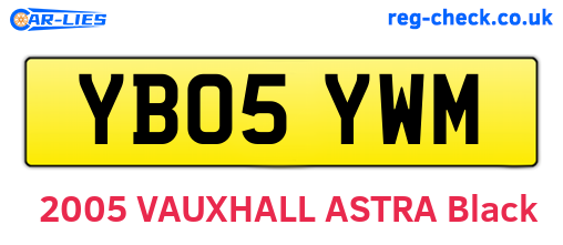 YB05YWM are the vehicle registration plates.