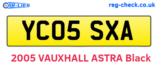 YC05SXA are the vehicle registration plates.
