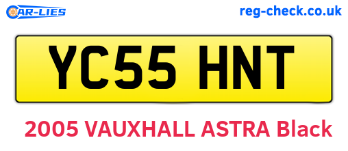 YC55HNT are the vehicle registration plates.