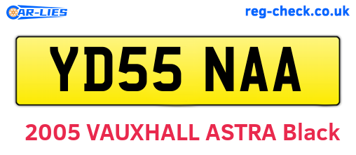 YD55NAA are the vehicle registration plates.