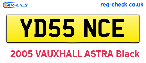 YD55NCE are the vehicle registration plates.