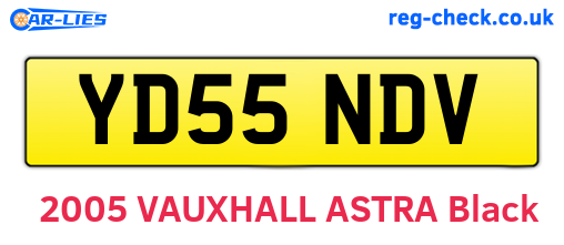 YD55NDV are the vehicle registration plates.