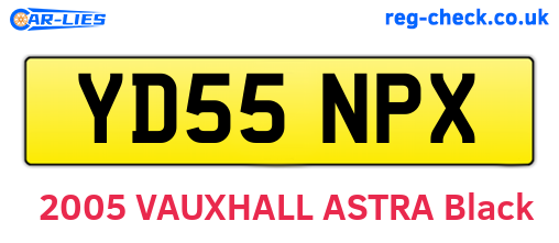 YD55NPX are the vehicle registration plates.
