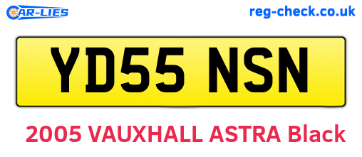 YD55NSN are the vehicle registration plates.